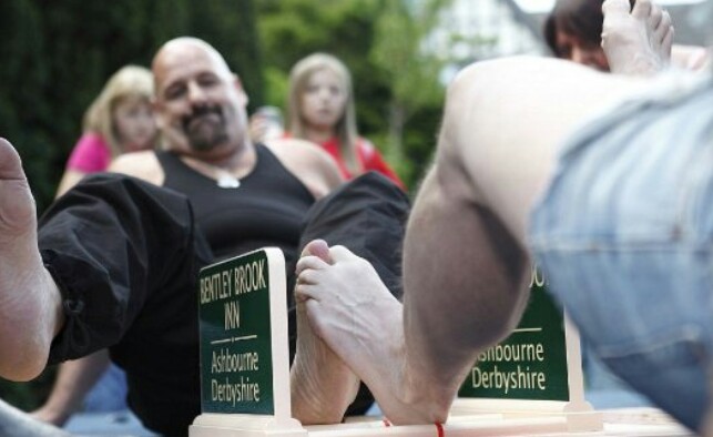 toe wrestling is a part of a weird festival