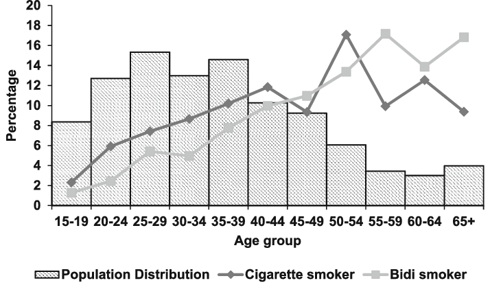 Cigarette consumption in India