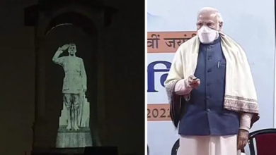 unveil of Netaji's statue